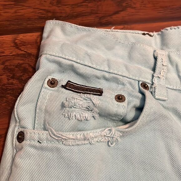 Vintage Calvin Klein Distressed Ripped Man Made Shorts - Picture 9 of 12